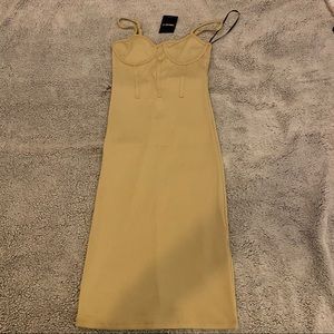 Nude midi dress